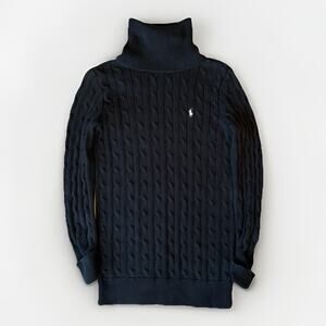 Pull Col Roulé Lauren En Coton Bleu Marine - Taille S, Parfait Pour Un Look Décontracté Chic